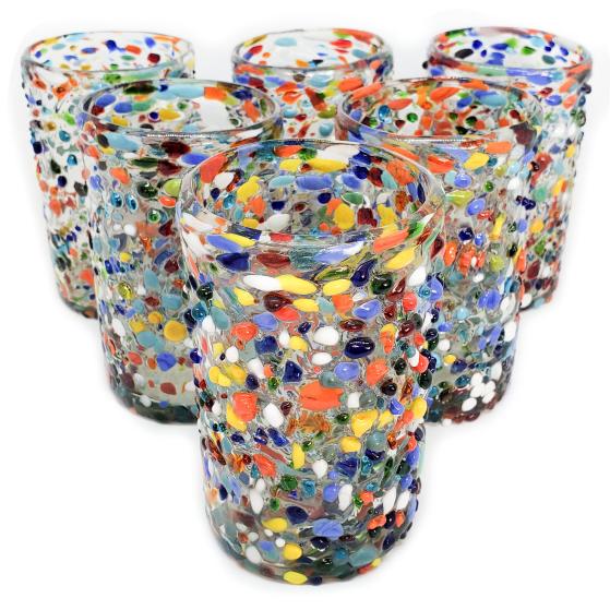 Confetti Rocks 14 oz Drinking Glasses (set of 6)